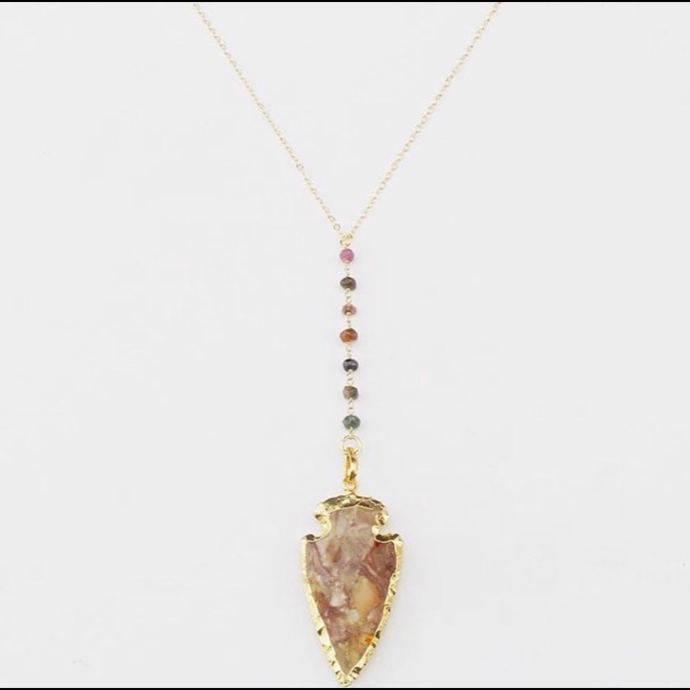 Real gold gemstone pendant necklaces